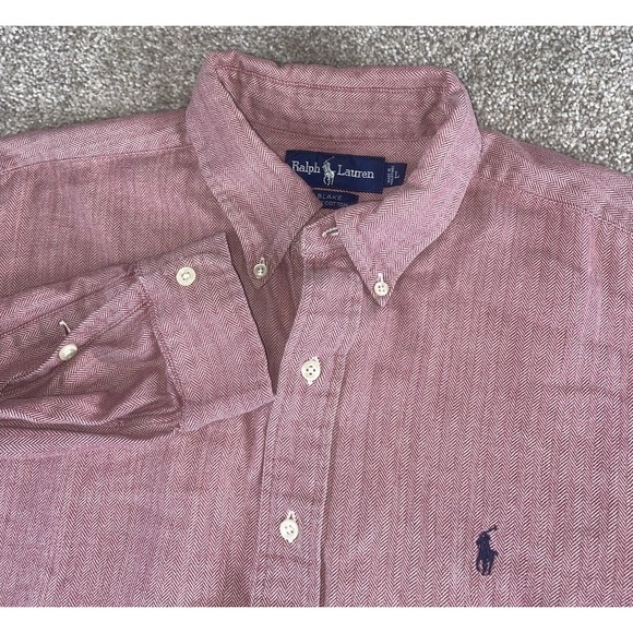 Polo Ralph Lauren Other - Polo Ralph Lauren Red Knit Pattern Shirt Blake Mens 2XL Preppy Cotton Work Read